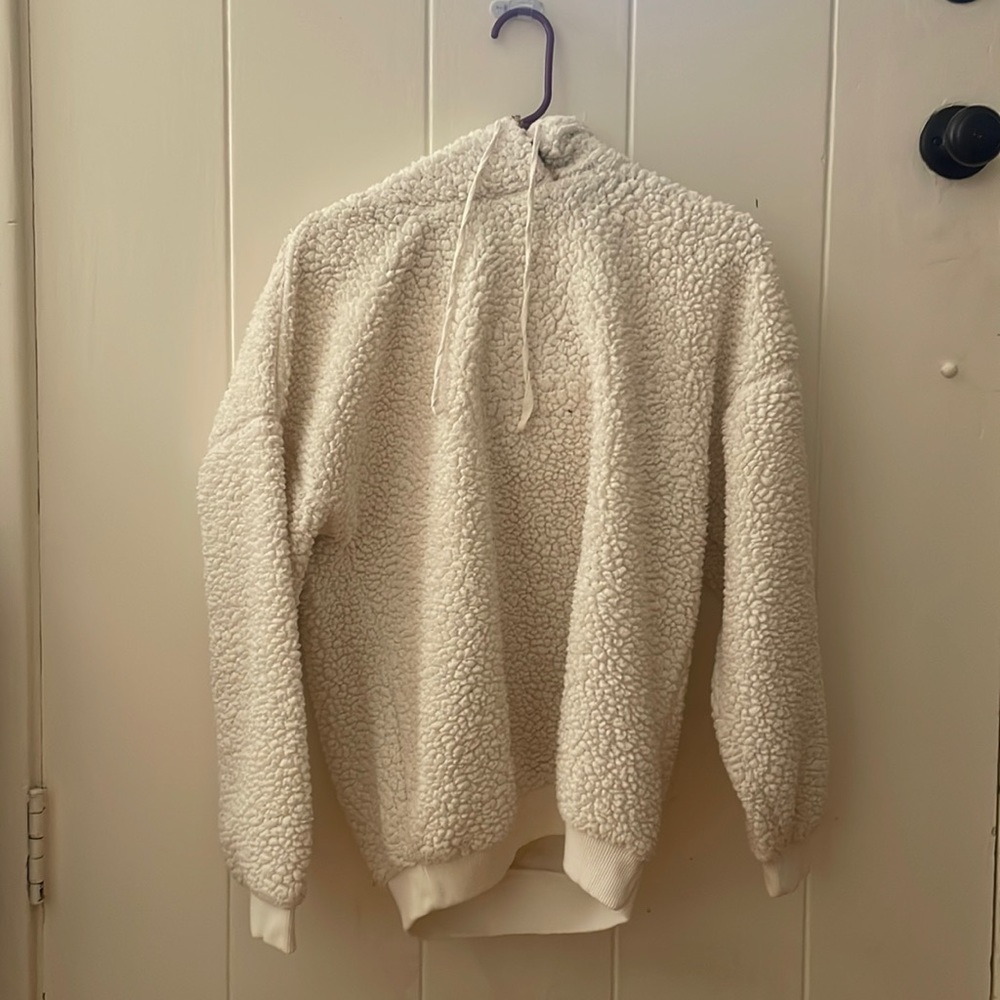 This is a fluffy Wild Fable hoodie with Cheetah print on the inside hood.